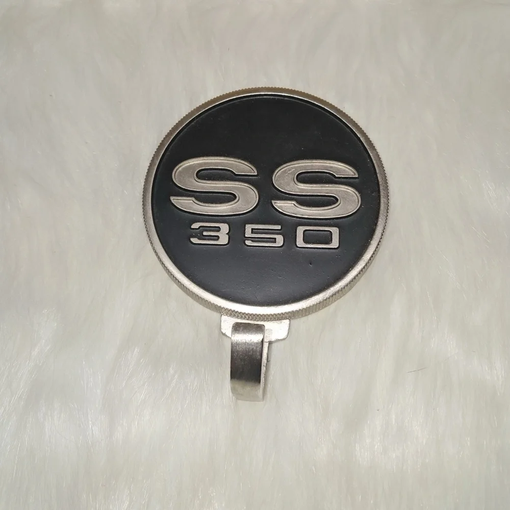 GM Chevy Camaro SS 350 Gas Fuel Cap WALL COAT HANGER Metal Hook Man Cave Decor